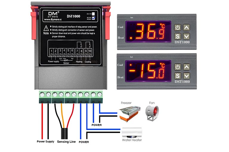 Termostat DST-1000 (sa DS18B20 vodotpornom sondom)