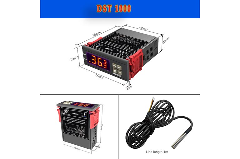 Termostat DST-1000 (sa DS18B20 vodotpornom sondom)