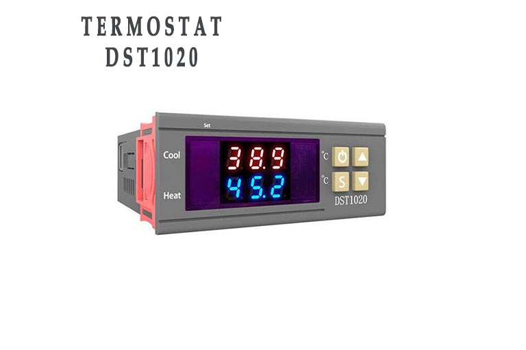 Termostat DST-1020 (DS18B20 + dva displeja)