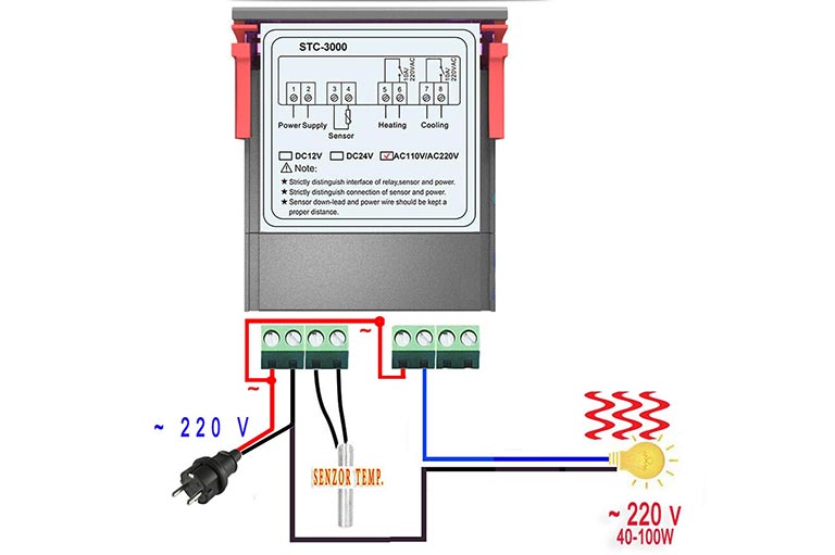 Termostat STC-3000 (grijanje + hlađenje)