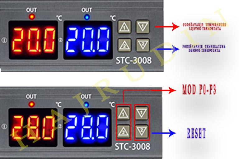 Dupli termostat STC-3008