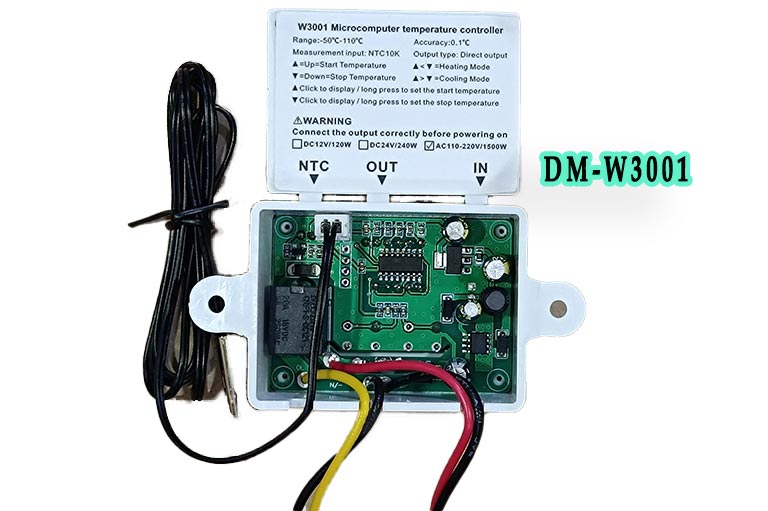 Termostat DM W3001 220V sa NTC 10K vodootpornom sondom